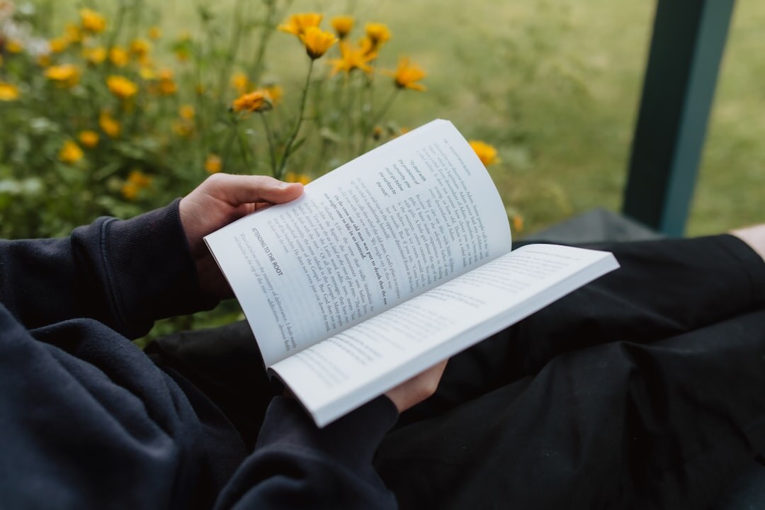 person reading book
